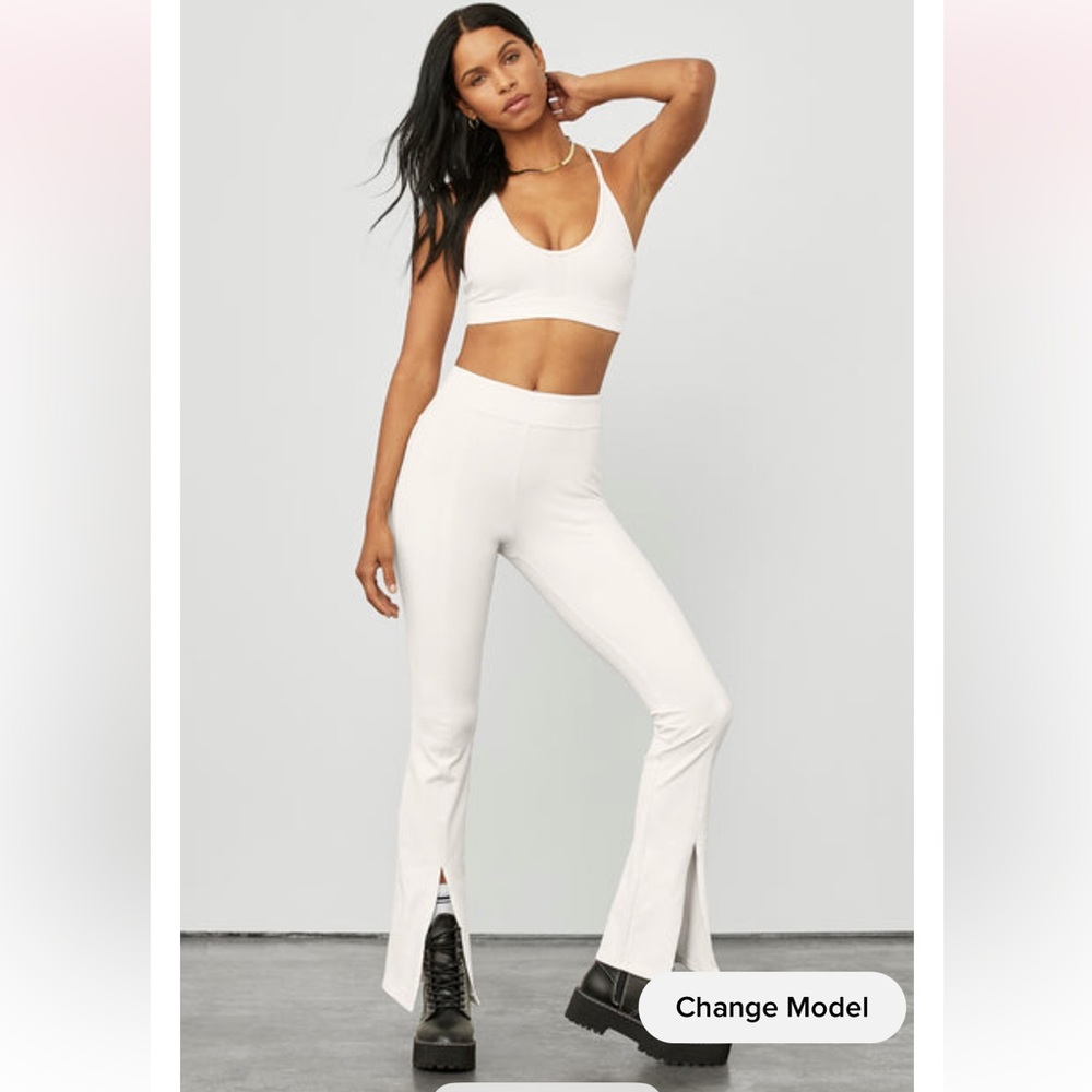 Ivory Alo Split Leggings